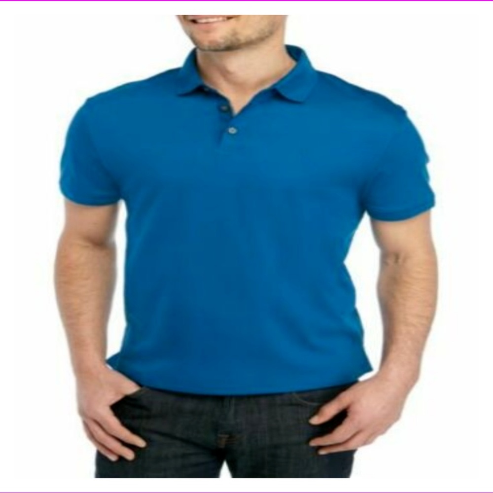 Calvin.K Men's Ribbed Collar and Cuffs Polo Shirt